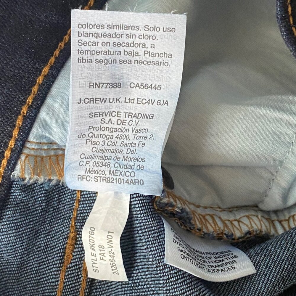 J. Crew Mercantile Women's Skinny Jeans Size 26 Actual 28X29 Dark Wash Stretch - Picture 14 of 16